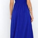 Lulus LULU’S On The Silver Screen Royal Blue Maxi Dress Photo 1