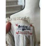 Holding Horses Anthropologie White, Blue & Pink Fringe Sleeveless Shift Dress Photo 4