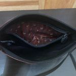 Brighton Vintage Brown Croc Leather Black Mini Crossbody Bag Photo 7