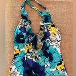 Tankini Swim Top Floral Halter Neck Top Photo 0