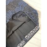 Loft NWT  Lace Dress Blue & Black Sheer Yoke Short Sleeve Mini Shift Dress Size 6 Photo 6