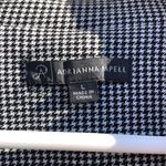 Adrianna Papell Women's white and black hounds tooth Striped dress Coat Large Photo 1