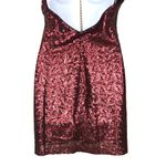 Silvergate Sequins Mini Party Dress Burgundy Short Red Size L Photo 7