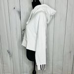 Adidas  Three Stripe Vocal White & Black Cropped Hoodie Sweatshirt Size S Photo 5