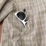 MNG Mango Tan Plaid Light Hooded Jacket Tan Photo 2