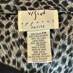 Vtg Vision Apparel Blouse Sz PM Black Leopard Print Ruffles Photo 4