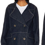 Free People  Denim Car Coat Large NWOT Photo 0