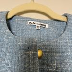 Reformation  Trista‎ Tweed Jacket in Blue Size XS Photo 2