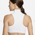 Nike Air Swoosh 1/2 Zip White Sports Bra, Size 2XL Photo 3