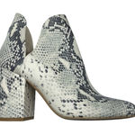 Steve Madden  Rookie Faux Leather Grey Snake Embossed Ankle Boots 9 Western Photo 0