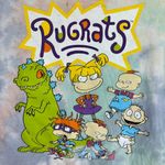 Nickelodeon  Medium Large Rugrats Well Worn Whit Tie Dye Tee Shirt T-Shirt Top Photo 2