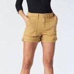 Mavi Sheena Hi Rise Curly Twill Straight Shorts Size 26 Dark Yellow Golden NWOT Photo 0