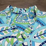 Rezobay Valencia Print Cotton Sleeveless Ruffle Portrait Neck‎ Tank Top Size M Blue Size M Photo 2