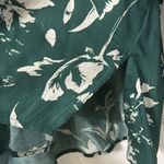 Elan  Green Floral Print Button Down Shirt(Size Medium) Photo 5