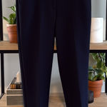 Talbots  Mid-Rise Hampshire Ankle Navy Woven Career Dress Pant Trouser, 8P Photo 0