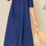 Tuckernuck  Do + Be Navy Blue Kayla Button Down Collared Midi Dress | S Photo 0