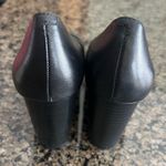 Nine West  Black Wedge Leather Dress Pumps Slip-On Shoes Heels Size 9 M Photo 2