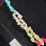 Handcrafted Natural Stone Necklace and Earrings Set New Orange Photo 2