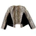 Milly NWT Sidney Jacket in Cheetah Leopard Print Open Front Furry Blazer 10 Photo 4