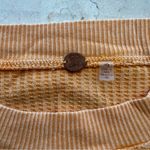 Free People  Orange Waffleknit Longsleeve Side Tie Sz Small Photo 2