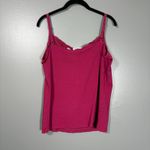 Avenue  Dark Pink Lace Trim Y2K V-Neck Tank Top - Size 14/16 - Women's Plus Size Photo 6