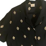 CLEO Petites Black Shirt with Gold Pattern Size undefined Photo 3