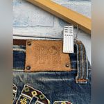 Red Pepper Y2K Embroidered Denim Pants Boot Cut Low Rise size 24 Blue Photo 7