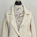 Free People  Womens Sweater Sz Medium Sarah Blazer Minimalist Preppy Neutral Photo 4