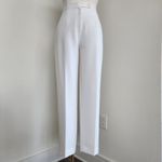 American Vintage Vintage 90s High Waist White Trousers Minimalist Straight Leg Dress Pants 8 Photo 6