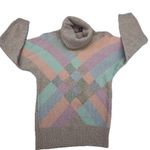 Jeanne pierre  VTG Women's Sweater Angora Lambswool Plaid Multicolor Size Small Photo 3