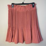 Pleated Solid Woven Pull On Mini Skirt Women's Plus Size Ash Rose 3X New Oddi Pink Photo 1