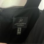 Adrianna Papell  Draped One Shoulder Tiered Chiffon Dress‎ Black Cocktail Size 14 Photo 3