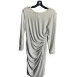 Dress the Population Sequin Mini Dress M Backless White Long Sleeve Photo 3