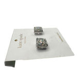 Kate Spade New York Silver Plated Opal Glitter Small Squared Stud Earrings Photo 2