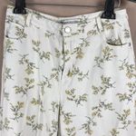 English Factory  Floral Wide Leg White CROP JEANS Size MEDIUM Photo 3