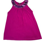 EXPRESS Women's Medium Magenta High Neck Sequin Racerback Sleeveless Blouse Photo 0