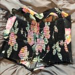 Vibrant Floral Corset Top Black Size undefined Photo 1