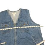 Jones New York Sport Denim Vest 2X Plus Size‎ Zip Front Pockets Sleeveless Blue Size XXL Photo 3
