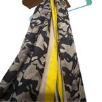None Lovely lightweight camo print rectangular scarf in blue, grey and yellow Photo 1