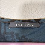 Orla Kiely Blue Black Tree Print Midi Wrap Dress Womens L Long Sleeve Stretch Size L Photo 5