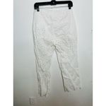 VERONICA BEARD White 100% Cotton Lace Eyelet Scalloped Cuff Riggs Pants Size 8 Photo 8