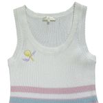 Love Shack Fancy Indiana Mini Dress Womens Large Tennis White Embroidered Knit Photo 4