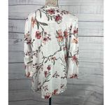 Chico's  2 Shirt Womens L Floral Slub Knit 3/4 Sleeves Cotton Blend Scoop Neck Photo 3
