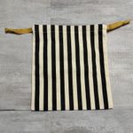 Lele Sadoughi Two  Black White Gold Striped Pouch Headband Storage Dust Bag 7 x 8 Photo 3