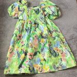 Stine Goya Abstract Print Dress SIZE XL Green Photo 0