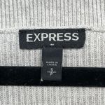 EXPRESS Womens Sweater Beige Knit 3/4 Sleeve Scoop Neck Oversized Pullover Sz S Photo 5