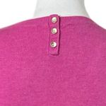 Talbots Sweater Ruffle Flared Sleeve Scoop Neck Hot Pink Women’s Size Large Photo 8