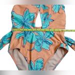 Cupshe Blooming Flowers Wrap Neck One Piece Swimsuit LARGE Hawaiian Beach NWT Photo 6