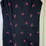 Amanda Smith Amanda‎ Smith Dress Women's 6 Black Pink Floral Flowers Embroidered Sleeveless Photo 0