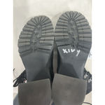 Steve Madden Womans Royce Royco Black Leather Lugged Platform Ankle Boots 10 Photo 7